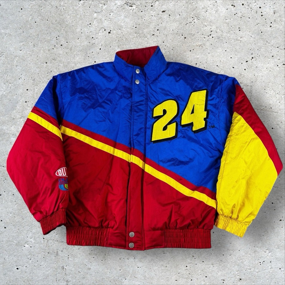 Vintage‎ Chase Authentics 90s Jeff Gordon Nascar Puffer Jacket Large Colorblock